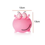 Toothbrush and toothpaste holder, frog head, pink color